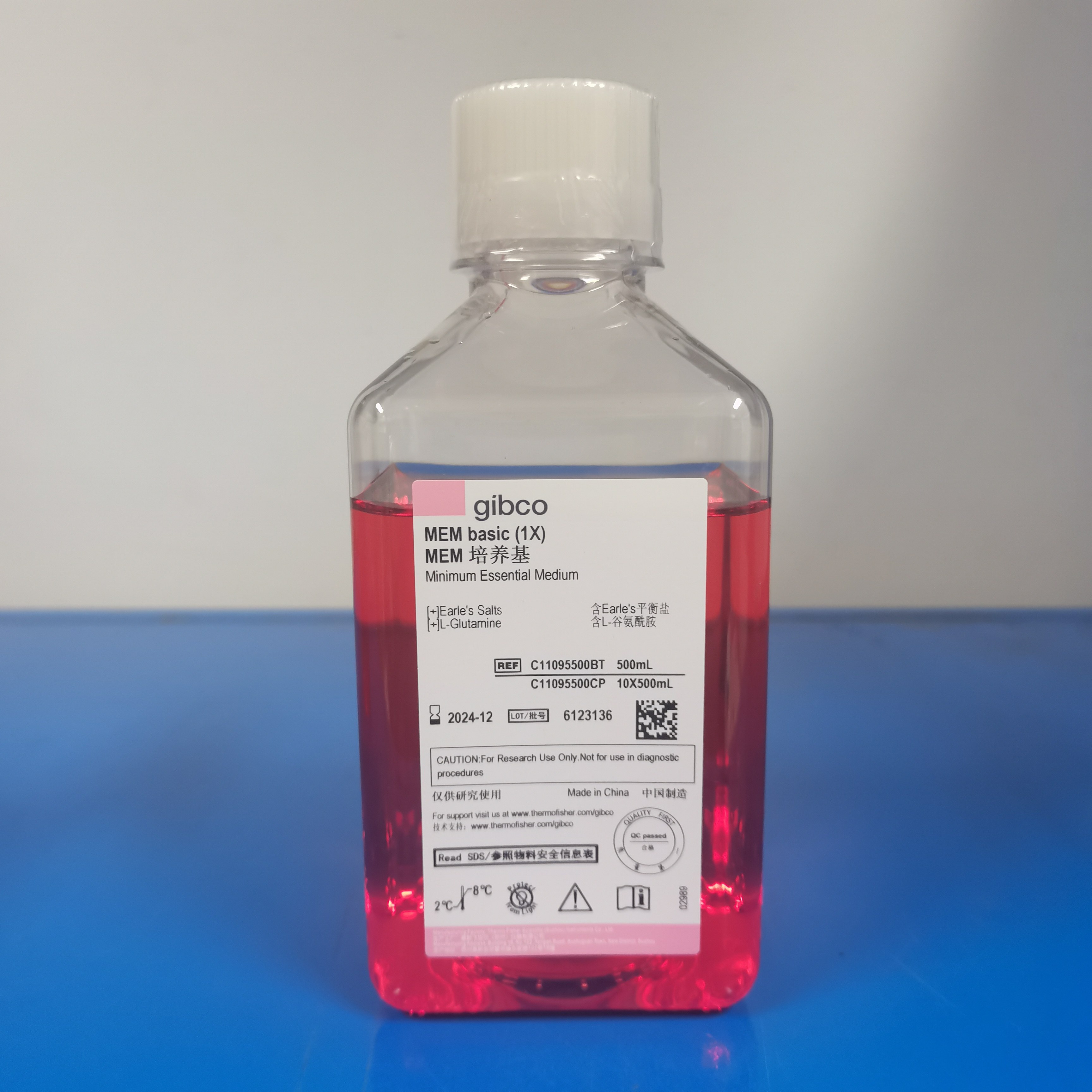 含票Gibco C11095500BT MEM EARLES培养基 含L-谷氨酰胺 500ml