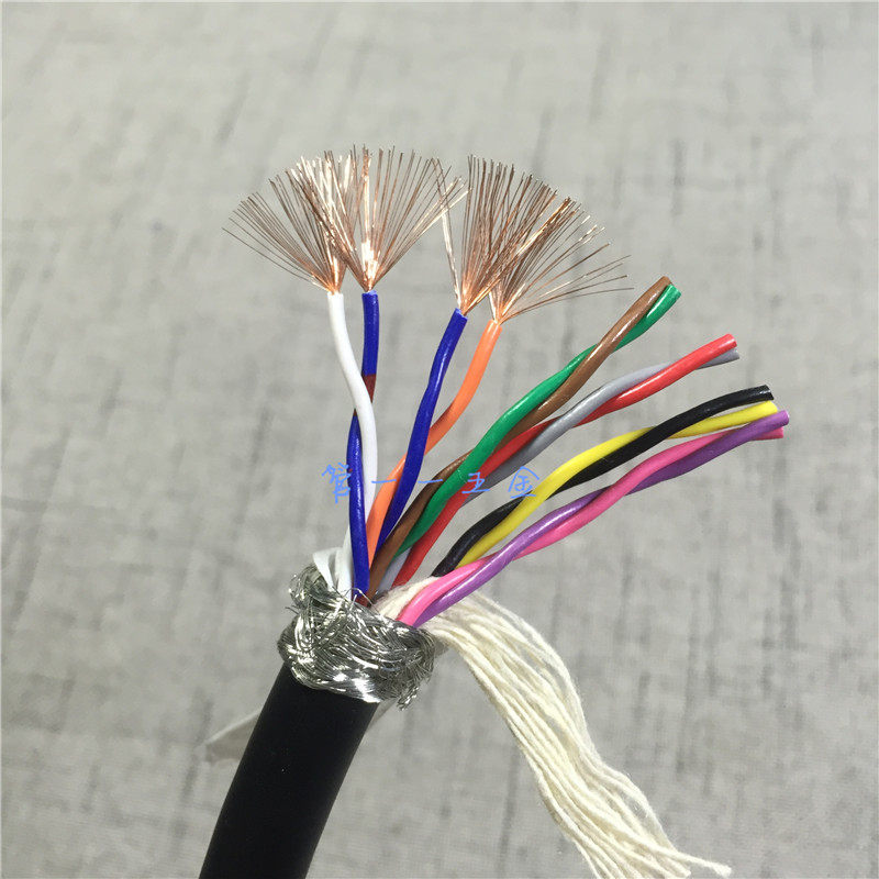 Imported cable drag chain 12 core 0.2 square twisted shielded signal wire fillet folding soft