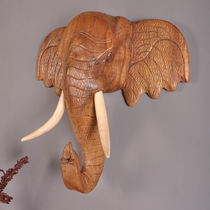 Thai home elephant head wall decorations pendant Southeast Asian style living room porch elephant head wall hanging