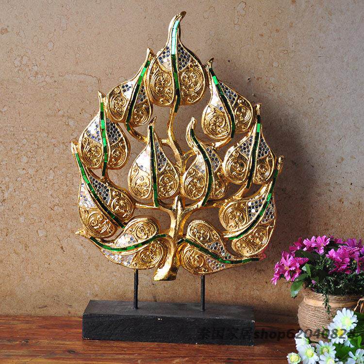 Tai Style Featured Crafts Pendulum solid wood Creative home Bodhi furnishing Living room decorations Southeast Asian field Garden