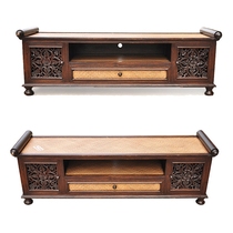 Thai crafts rattan carved long short cabinet Southeast Asia furniture TV cabinet decoration solid wood entrance hall Hall Cabinet