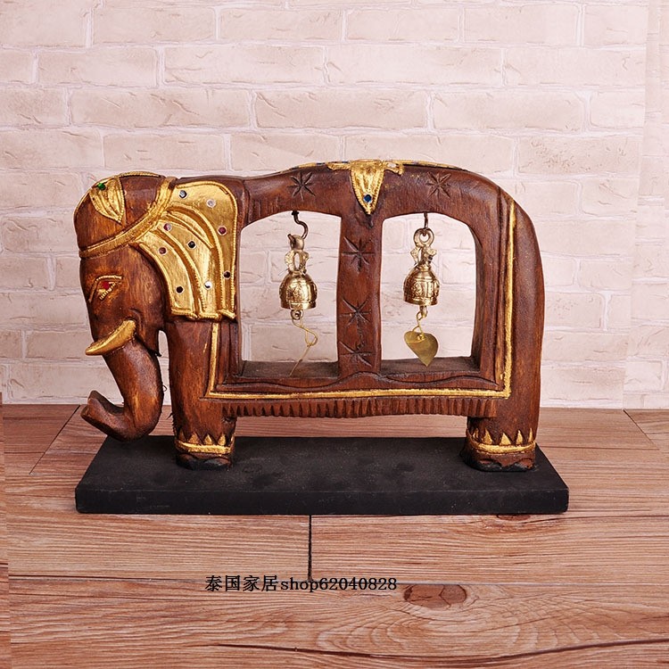 Bell Southeast Asian characteristics retro handicraft decoration animal decoration living room home decoration wooden desktop