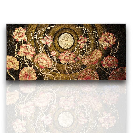 Thai characteristic handicraft decoration gold foil painting Southeast Asian home crafts wall decoration wall decoration painting