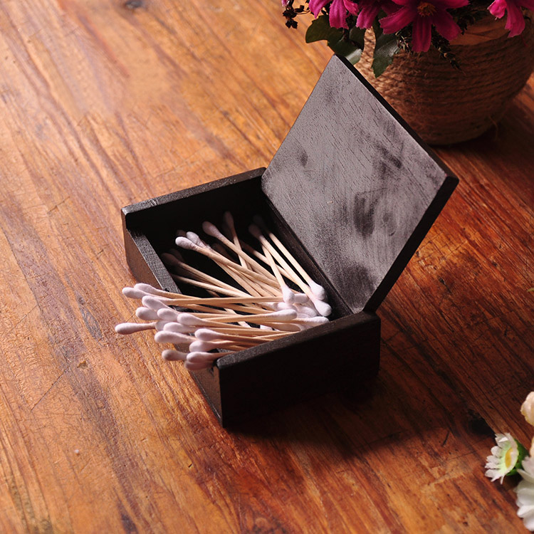 hộp trong suốt đựng bánh Thái thủ công nhà hàng rắn gỗ tăm hộp bụi giữ tăm bụi cao cấp cầm tay tăm bông thiết bị lưu trữ hộ gia đình hộp đựng sữa bột