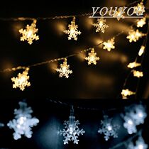  Christmas decoration lights Festival Birthday party decoration Snowflake lights Flashing lights String lights Outdoor decoration supplies