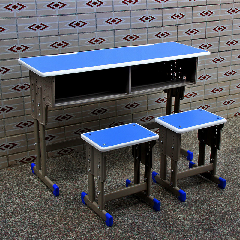 Double class table and chairs training table single tutoring class workshops small and medium school garden desks manufacturer direct desk stool