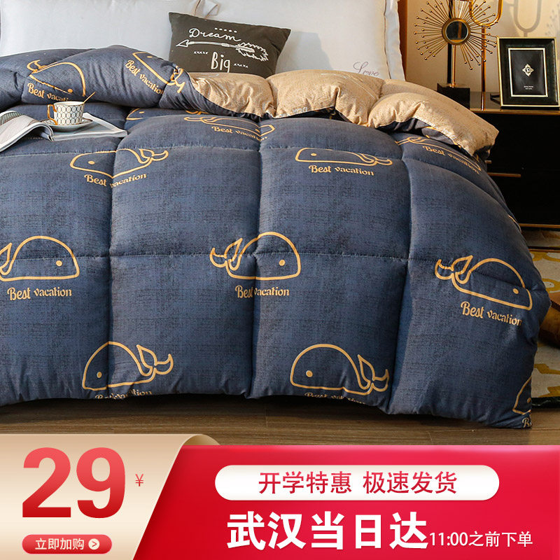 Household printed quilt quilt core air conditioner quilt bedding spring and autumn quilt single double student dormitory summer quilt spring and autumn