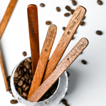 Japanese black walnut long handle coffee milk tea mixing rod household cup honey coffee spoon mixing rod dessert stick
