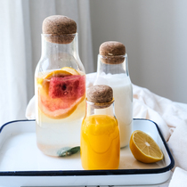 Creative Personality Trendy Glass Cup Home Transparent Water Cup Breakfast milk Cup Coffee Drink Cup portable with hand cup