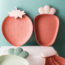 Nordic plastic fruit plate home creative cute large dried fruit plate melon nuts candy snack plate snack plate