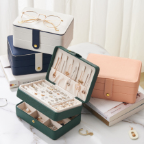 Creative multi-layer jewelry box large capacity necklace jewelry storage box leather multifunctional jewelry storage box