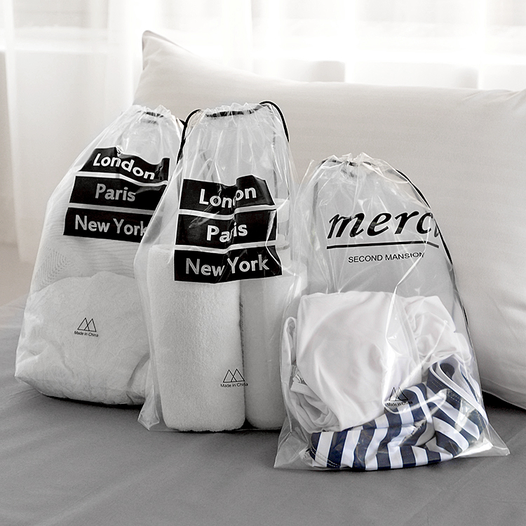 Transparent Travel Cashier Bag Bouquet Pocket Waterproof Shoes Tourist Portable Clothing Tour Split Underwear Bag