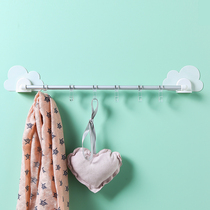 Bathroom kitchen dormitory household non-trace-free wall hanging creative adhesive hook wall door rear suction cup hanging coat rack
