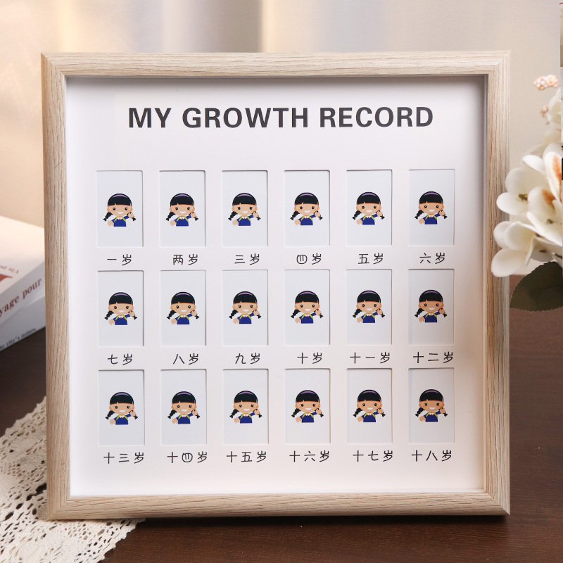 Children's Growth Record, Campus Graduation Commemorative Photo Frame, Baby's First Birthday, Kindergarten Photo, 1.0inch Id Photo Display Stand