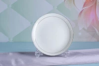 10 неглубоких 7-дюймовых кастрюль с золотым ободком