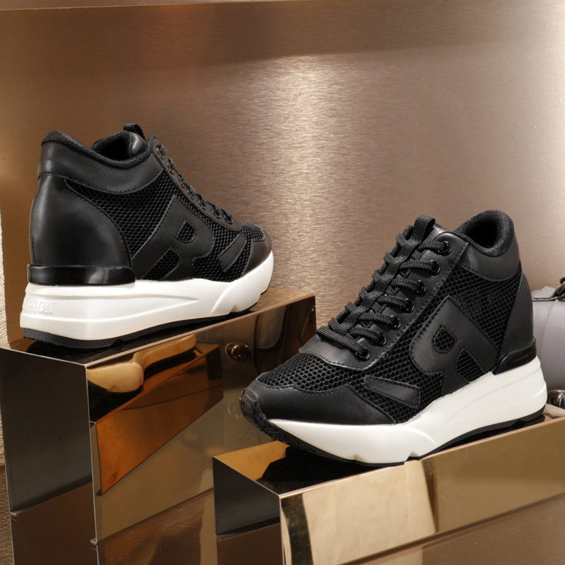 New Style Women's Height-Increasing Shoes 10cm Breathable Wedge Casual Sneakers Genuine Leather Ultra-High Heel Thick-Soled Versatile Travel Shoes