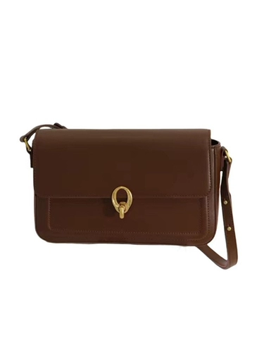 Вместительная и большая коричневая сумка подмышку, сумка через плечо, сумка на одно плечо