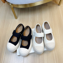 Zhao Luxi Same Mary Jane Mona thick sole summer canvas small white shoes magic stick ugly big shoes