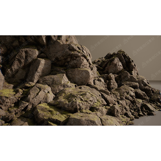 Ue Unreal-Stone and Rock Models-Rocks Vol.1-Snow, Wetness, Moss (Nanite)
