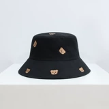 Летняя шапка, универсальная солнцезащитная шляпа, таз, коллекция 2022, в корейском стиле, с вышивкой, с медвежатами, защита от солнца