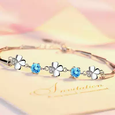 Brand counter sterling silver 18k platinum hand girl simple Topa Diamond Korean fashion send girlfriend wife gift