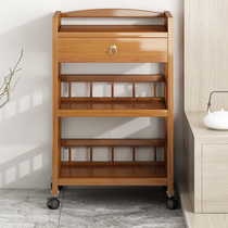 Tea water rack movable and versatile new Chinese chess-card room corner table dining side cabinet Put tea locker shelves