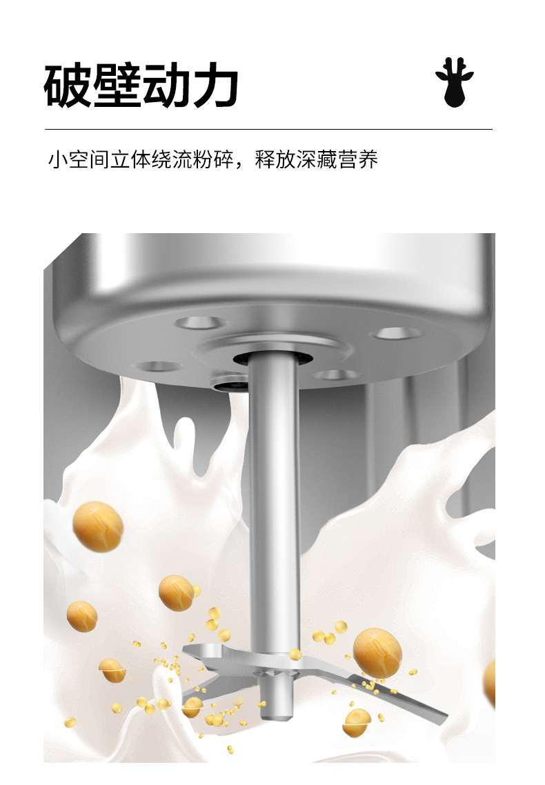 九阳 高颜值 MILU全自动免滤豆浆机 300ml 图3
