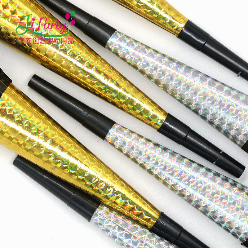 Jasmine party) tassel laser paper horn birthday New Year Christmas cheer whistle adult children photo props
