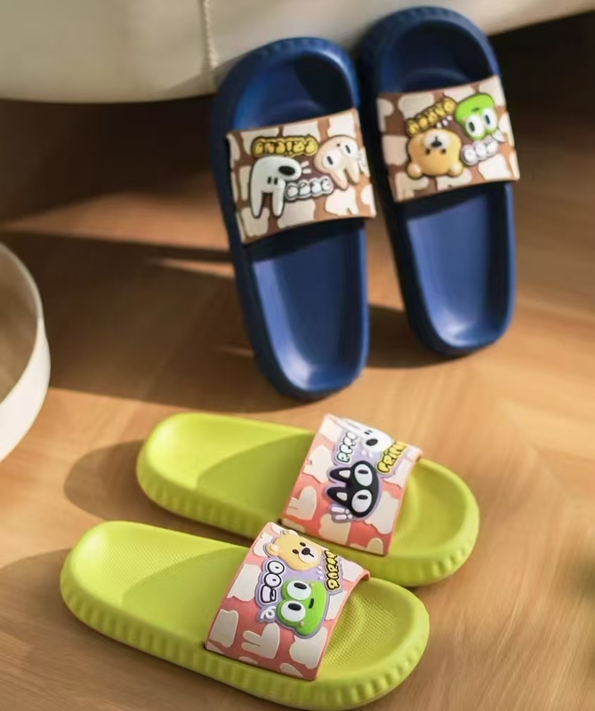 Bufen New Summer Cartoon Cute Children's Slippers, Non-Slip Thick-Soled soft sole Bathroom Shower Sandals for Outdoor Wear
