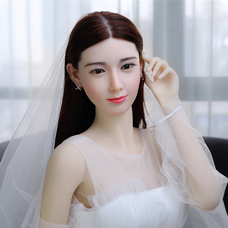 Solid doll Male full silicone inflatable doll Simulation solid female doll hair transplant Real touch can be inserted daughter-in-law