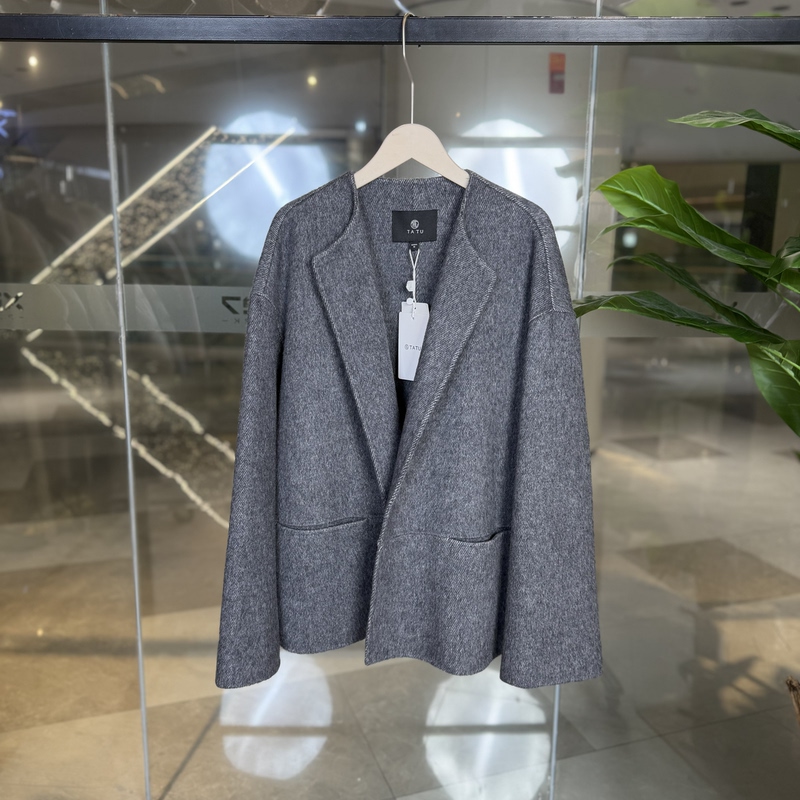 【She Tu】25 Winter 7361255111 89.7% Sheep Wool + 10.3% Camel Hair Double-Sided Wool Coat 【She Tu】25 Winter 7361255111 89.7% Sheep Wool + 10.3% Camel Hair Double-Sided Wool Coat