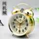 Metal Vintage Wind-Up Mechanical Alarm Clock with Loud Bell Sound, Metal Movement, Chicken Eating Rice, Nostalgic Retro Bell Clock, Horseshoe Clock