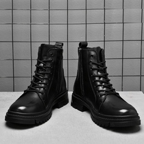 Seven Wolves Black Martin Boots Man High Help Martin Shoes 2021 New Leather Boots Mens Shoes Snowy Boots Frock Shoes