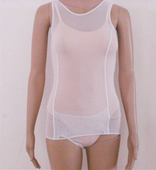 Women's shapewear Transparent dead library Water-based swimsuit perspective swimsuit White cosplay mesh (original single)