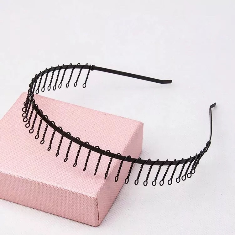 Comb headband 31 tooth wire paint head buckle with tooth headband old lady hairpin night market 2 yuan store jewelry supply