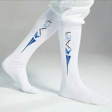 Fencing equipment competition fencing socks adult children pure white belt embroidered cotton thickened super stretch knee socks