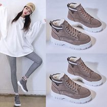 Snow boots female winter 2021 new Martin boots autumn and winter female shoes plus thickening students casual cotton shoes