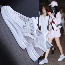 High white shoes women 2021 new spring and autumn leisure Joker sports shoes autumn and winter plus velvet thick cotton shoes
