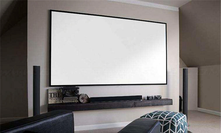 Ultra-narrow frame projection screen 100 120 150 180 inch frame screen 3D HD household white glass fiber