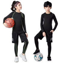 Childrens base set basketball training clothes boys and girls sports quick-drying tights football clothing jersey summer