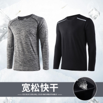 Sports long-sleeved t-shirt quick-drying male t long-sleeved short-sleeved loose running fitness basketball training top summer half-sleeve