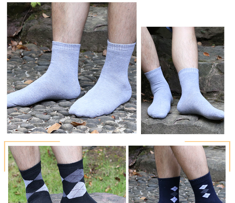 Vớ dày nam mùa đông cotton ống vớ nam cộng với nhung ấm vớ cotton vớ ông già ông mùa thu và vớ mùa đông vớ gucci