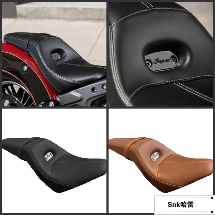 Indian original Scout modified brown sports double seat light cavalry with black leather seats