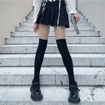 Fake thigh fake calf socks high tube stitching pantyhose stockings women over the knee autumn winter meat color socks stockings Black