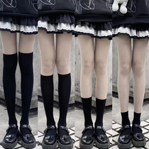 Socks womens stockings jk white calf socks black knee stockings long tube thin legs Japanese high tube stockings summer thin models