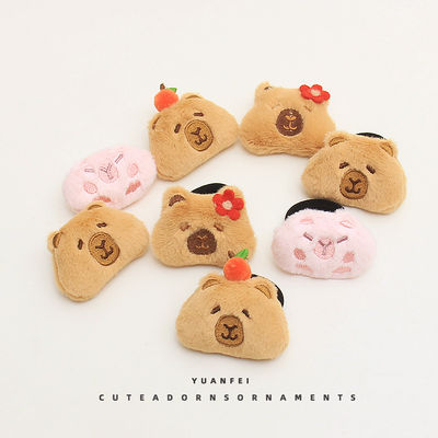 Cute Capibara hair ties, creative capybara brooches, cartoon headwear, cute rubber bands, and hair ties for children and adults