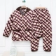 Bộ đồ ngủ nam mùa đông dày ba lớp flannel để gửi cho bố chiếc áo bông ấm trung niên để tăng lông cừu