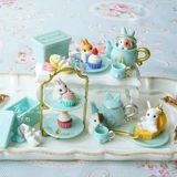 Японский кофейный послеобеденный чай, милый заварочный чайник, маленький кролик, игрушка, капсульная игрушка