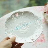 Белый европейский стиль рельеф 6 -килограмма красивая тарелка красная модель красная послеобеденная чайная чашка для посуды для завтрака закуски завтрак