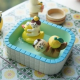 Маленькое средство для принятия ванны, маленький милый кукольный домик, кукла, кот